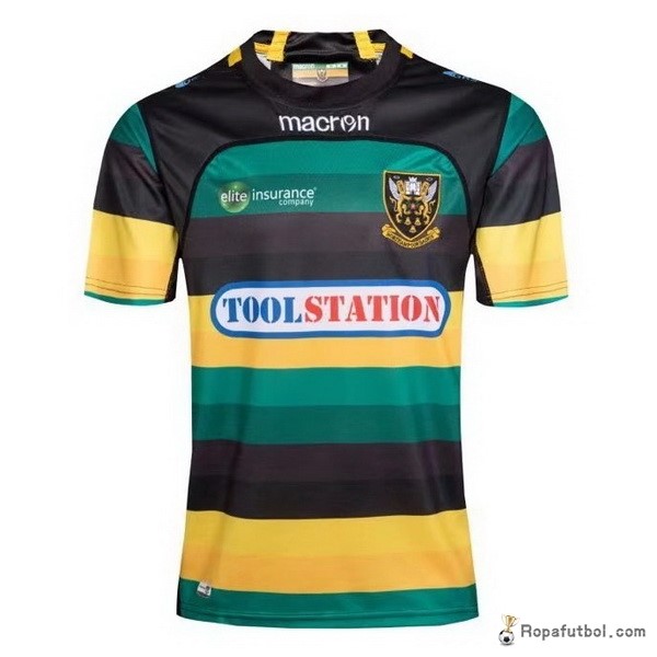 Camiseta Rugby Northampton Saints Replica Primera Ropa 2017 18 Verde